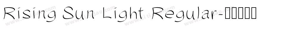 Rising Sun Light Regular字体转换